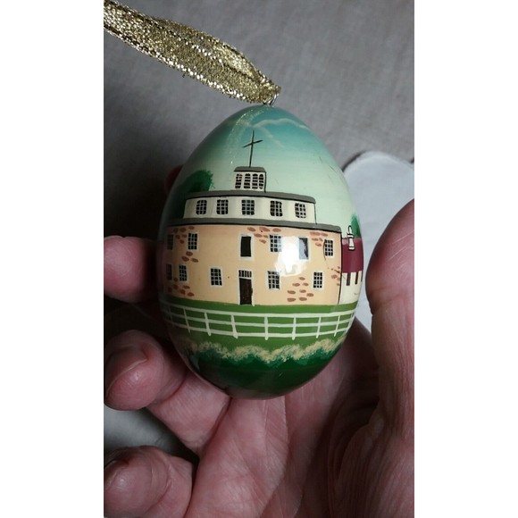 Vintage Hancock Shaker Village Hand Painted Egg Ornament Russian Classics - Picture 5 of 12